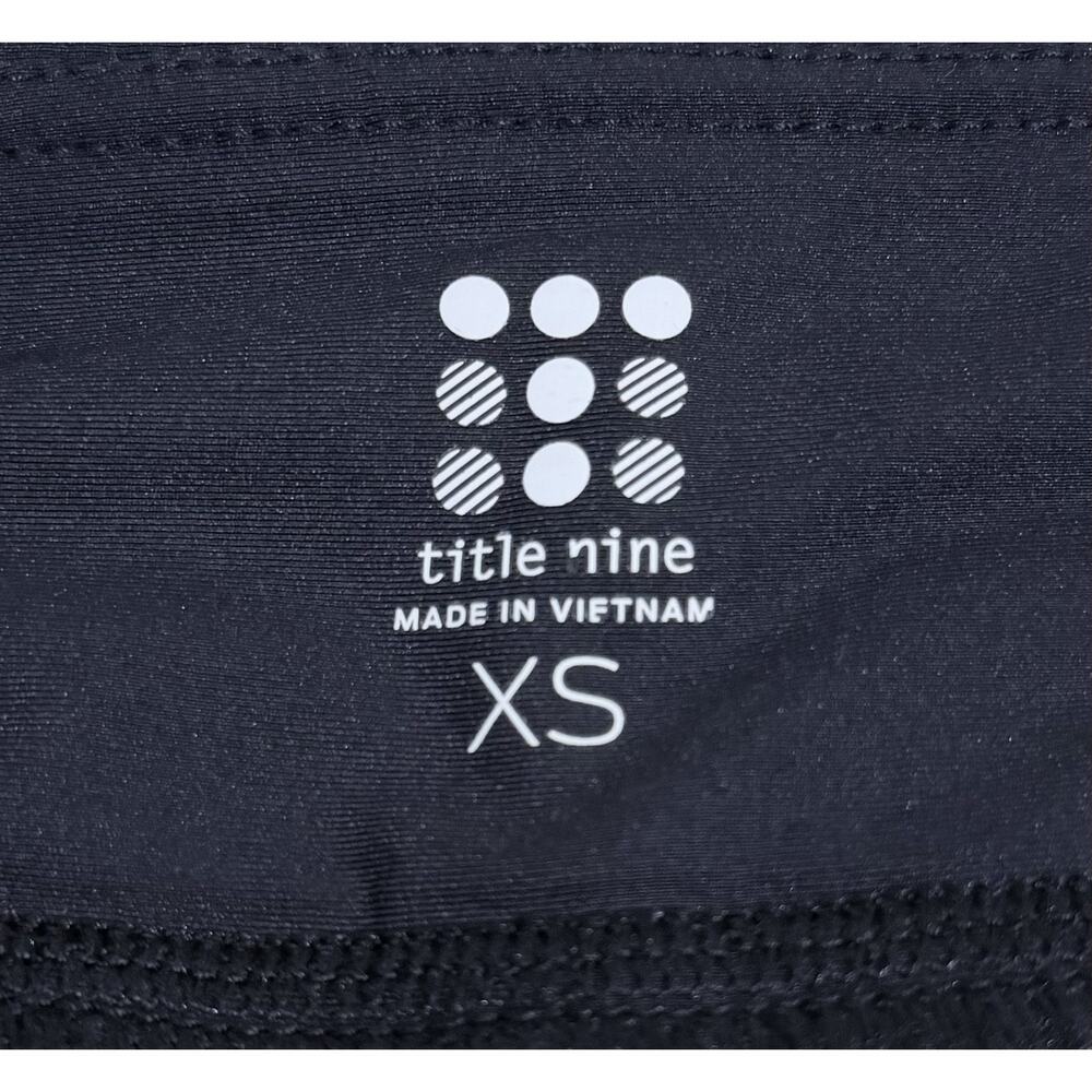 Title Nine Anti-Run-7" Womens Shorts XS Black Pockets Elastic Waist Drawstring - Picture 7 of 13